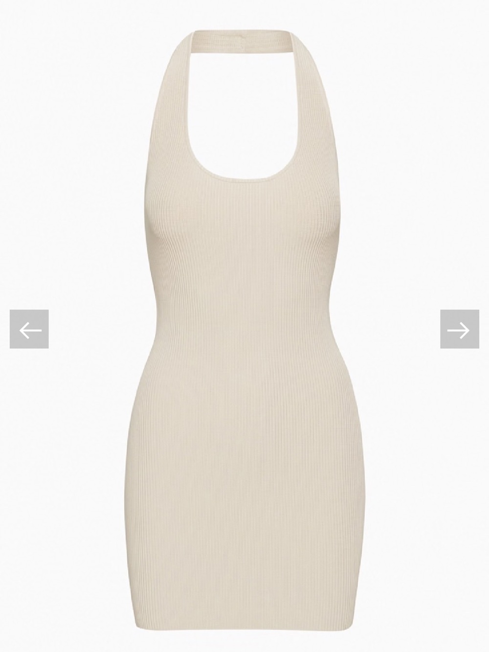 Babaton Cream Ribbed Knit Top